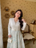 Plus Size Luxury Women Jacquard Dress Embroidery Elegant Large Female Evening Prom Dresses