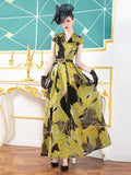 Elegant Women Organza Long Gorgeous Party Dress