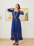 Women Fashion Abaya Kaftan Quality Chiffon Dubai Arab Caftan Muslim Maxi Dress Robe