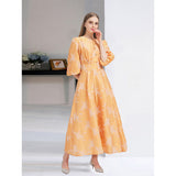 Women Embroidery Jacquard Party Casual Dress Organza Princess Dress