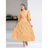 Women Embroidery Jacquard Party Casual Dress Organza Princess Dress