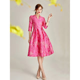 Luxury Women Fashion Elegant Jacquard Party Dress