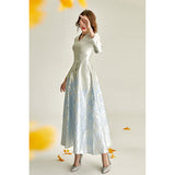 Elegant  Women Long Maxi Mermaid Stand Collar Party Dresses