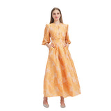 Women Embroidery Jacquard Party Casual Dress Organza Princess Dress