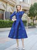 Elegant Women Jacquard Fashion Floral Ladies Party dress