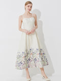 Summer Elegant Jacquard Women Sleeveless Long Maxi Dress Party Gown Luxury Vestido