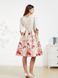 Luxury Women Jacquard Embroidery Party Floral  Dress