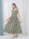 Elegant Jacquard Women Embroidery A-Line Party Dresse Femme Luxury Vestidos Straps