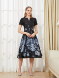 Elegant Women Jacquard Summer Luxury Party Dress