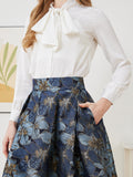 Casual Vintage Women 2 Piece Skirt Set Elegant Party Clothes