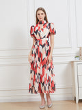 Women Summer Chiffon Print Floral Long Maxi Party Loose Dresses