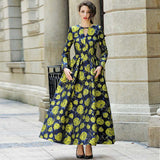 Elegant Jacquard Evening Gowns Vintage Fall Women Haute Maxi Dresses Floral Luxury Party Robes