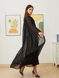 Femme Muslim Fashion Dress 2 Piece Set Abaya Kaftan Party Dress Black Arabe Islamic Clothing