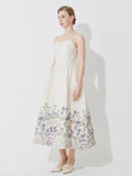 Summer Elegant Jacquard Women Sleeveless Long Maxi Dress Party Gown Luxury Vestido
