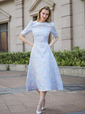 Women Party Clothing Elegant Jacquard A-Line Party Dress