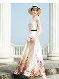 Elegant Women Jacquard Long Maxi Party Dress Casual Evening Gown