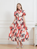 Women Summer Chiffon Print Floral Long Maxi Party Loose Dresses