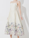 Summer Elegant Jacquard Women Sleeveless Long Maxi Dress Party Gown Luxury Vestido