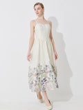 Summer Elegant Jacquard Women Sleeveless Long Maxi Dress Party Gown Luxury Vestido