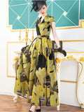 Elegant Women Organza Long Gorgeous Party Dress