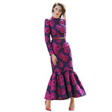 Heavy jacquard fishtail slim Evening dress